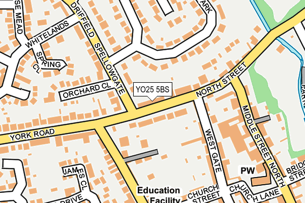 YO25 5BS map - OS OpenMap – Local (Ordnance Survey)