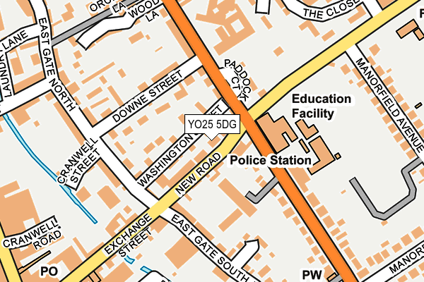 YO25 5DG map - OS OpenMap – Local (Ordnance Survey)