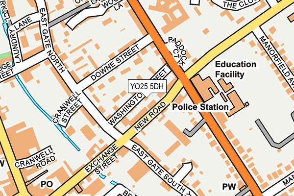 YO25 5DH map - OS OpenMap – Local (Ordnance Survey)