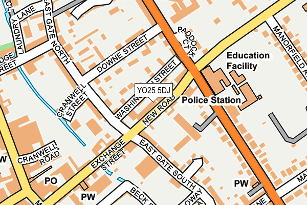 YO25 5DJ map - OS OpenMap – Local (Ordnance Survey)