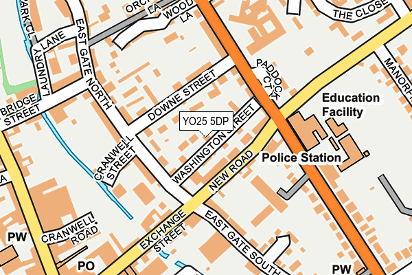 YO25 5DP map - OS OpenMap – Local (Ordnance Survey)