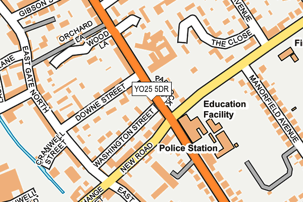 YO25 5DR map - OS OpenMap – Local (Ordnance Survey)