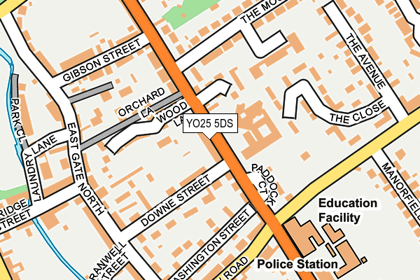 YO25 5DS map - OS OpenMap – Local (Ordnance Survey)
