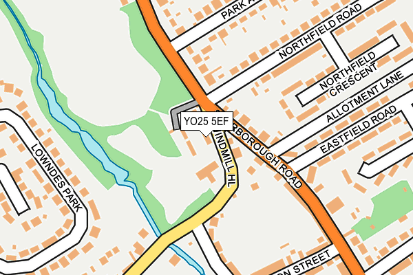 YO25 5EF map - OS OpenMap – Local (Ordnance Survey)