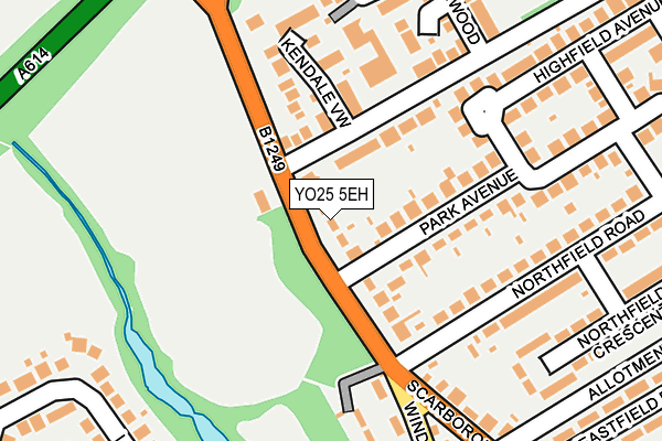 YO25 5EH map - OS OpenMap – Local (Ordnance Survey)