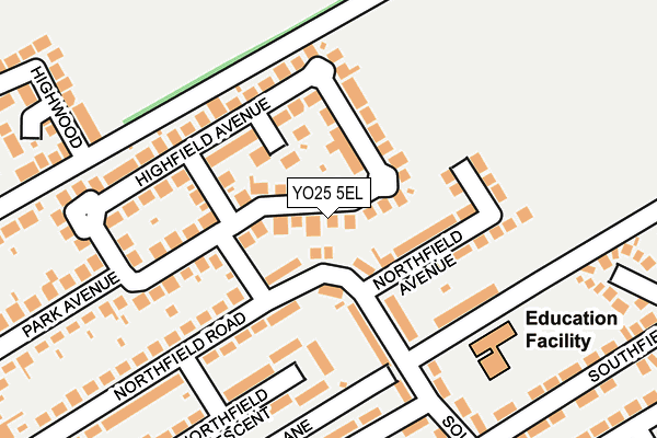 YO25 5EL map - OS OpenMap – Local (Ordnance Survey)