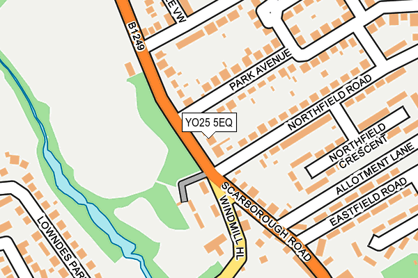 YO25 5EQ map - OS OpenMap – Local (Ordnance Survey)
