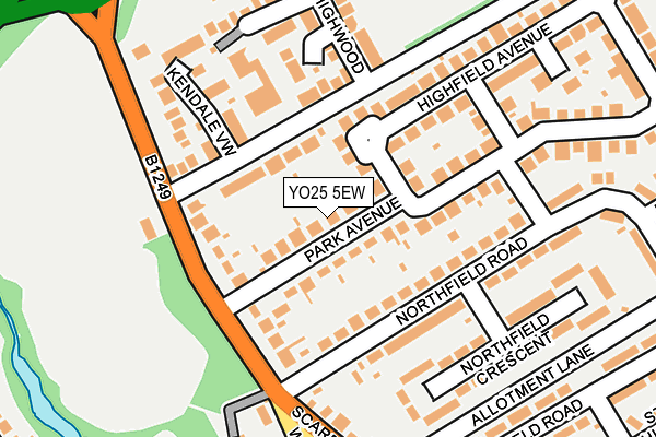 YO25 5EW map - OS OpenMap – Local (Ordnance Survey)