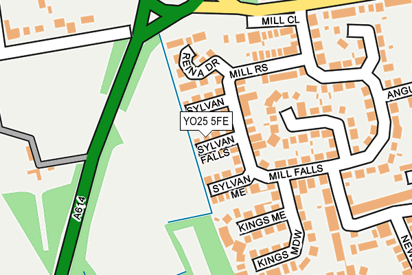 YO25 5FE map - OS OpenMap – Local (Ordnance Survey)
