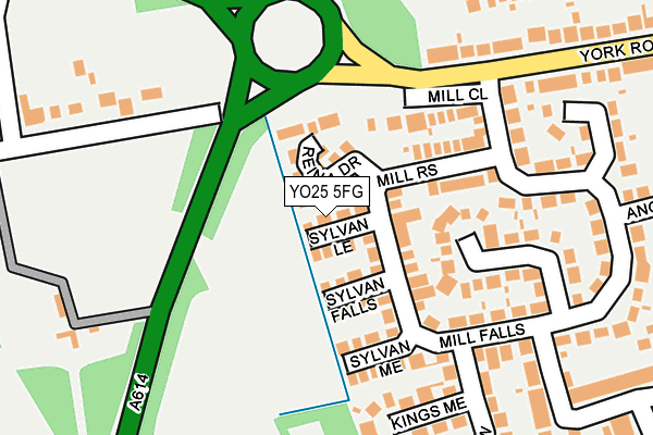 YO25 5FG map - OS OpenMap – Local (Ordnance Survey)