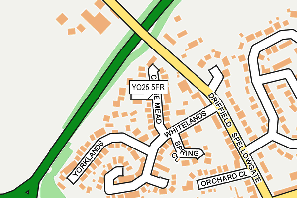 YO25 5FR map - OS OpenMap – Local (Ordnance Survey)