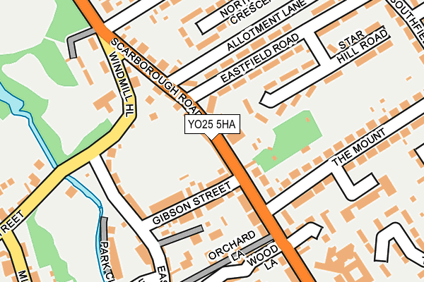 YO25 5HA map - OS OpenMap – Local (Ordnance Survey)
