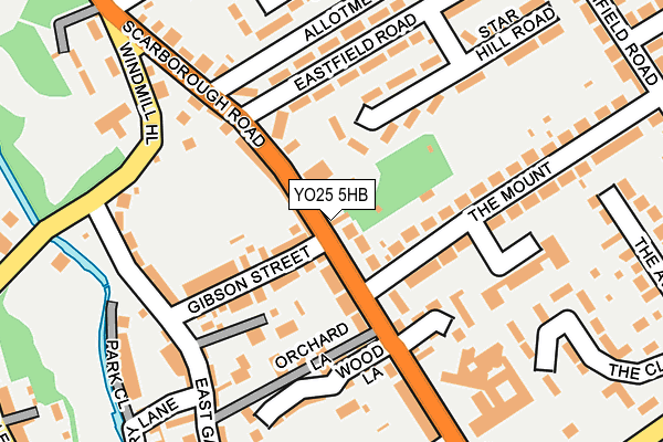 YO25 5HB map - OS OpenMap – Local (Ordnance Survey)