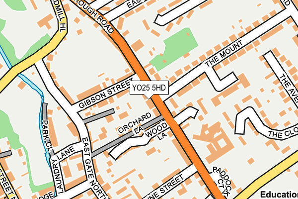 YO25 5HD map - OS OpenMap – Local (Ordnance Survey)