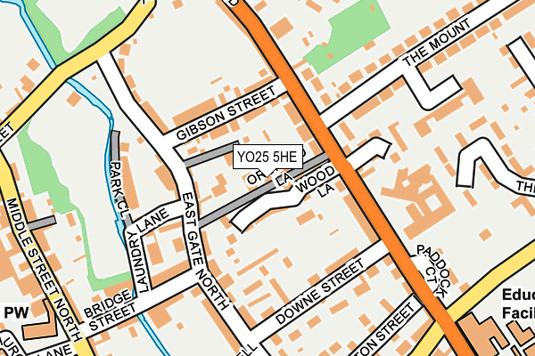 YO25 5HE map - OS OpenMap – Local (Ordnance Survey)