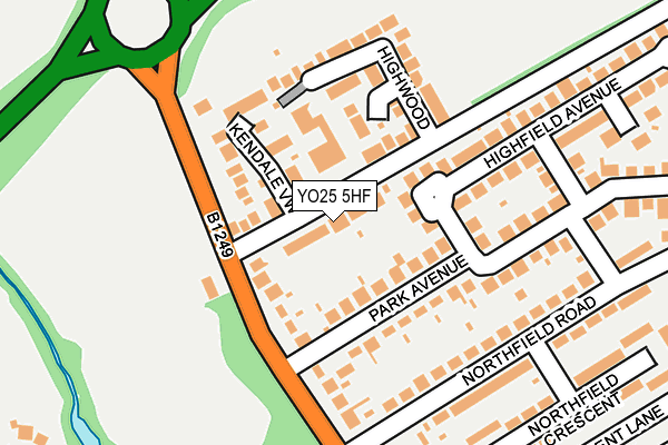 YO25 5HF map - OS OpenMap – Local (Ordnance Survey)