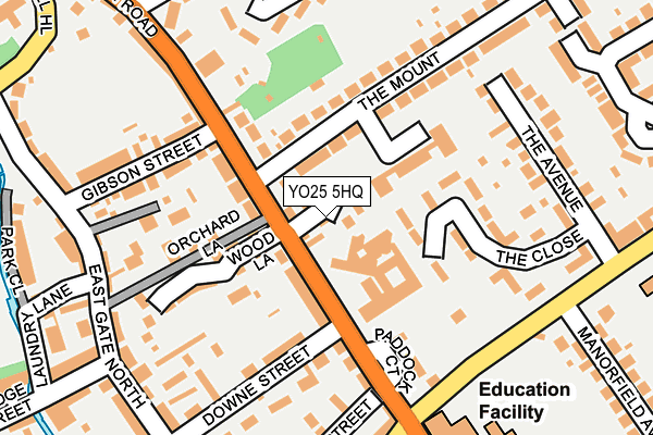 YO25 5HQ map - OS OpenMap – Local (Ordnance Survey)