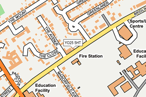 YO25 5HT map - OS OpenMap – Local (Ordnance Survey)