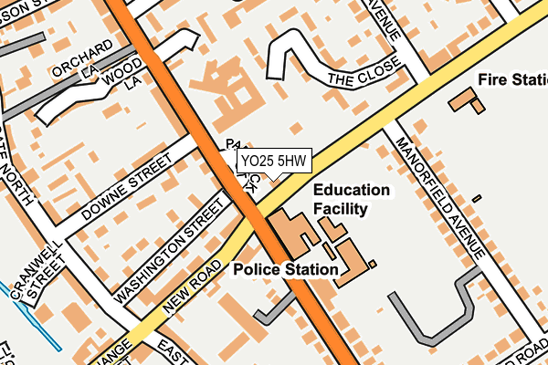 YO25 5HW map - OS OpenMap – Local (Ordnance Survey)