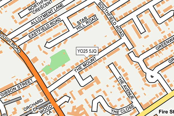 YO25 5JQ map - OS OpenMap – Local (Ordnance Survey)