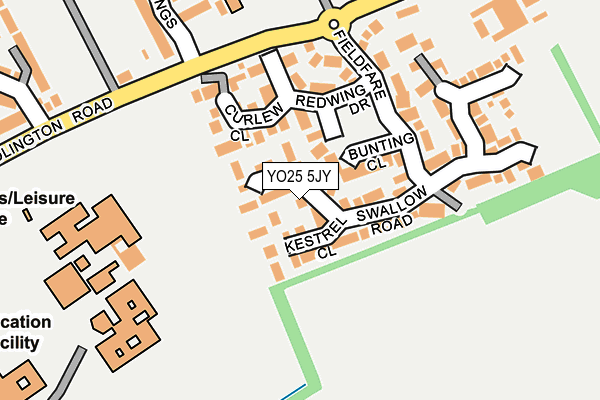 YO25 5JY map - OS OpenMap – Local (Ordnance Survey)