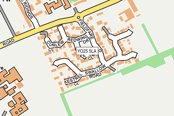 YO25 5LA map - OS OpenMap – Local (Ordnance Survey)