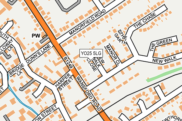 YO25 5LG map - OS OpenMap – Local (Ordnance Survey)