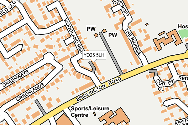 YO25 5LH map - OS OpenMap – Local (Ordnance Survey)