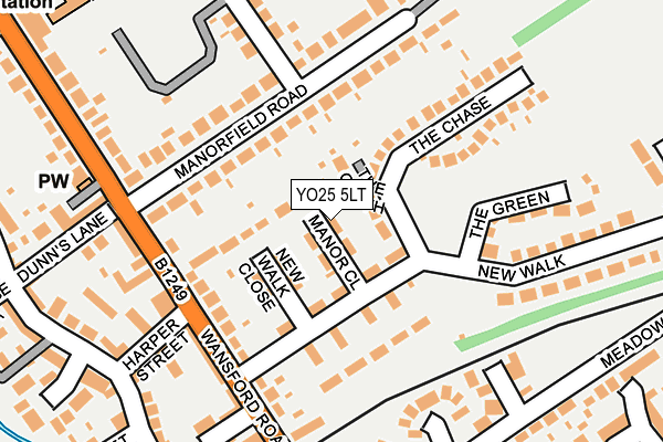YO25 5LT map - OS OpenMap – Local (Ordnance Survey)