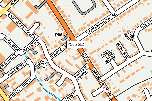 YO25 5LZ map - OS OpenMap – Local (Ordnance Survey)