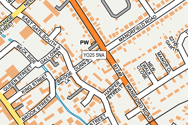 YO25 5NA map - OS OpenMap – Local (Ordnance Survey)