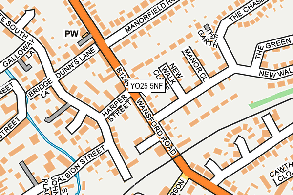 YO25 5NF map - OS OpenMap – Local (Ordnance Survey)
