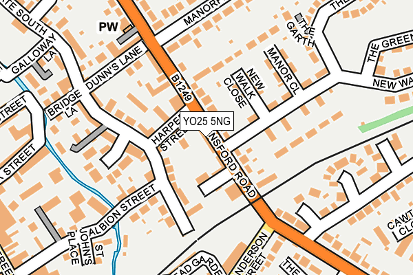 YO25 5NG map - OS OpenMap – Local (Ordnance Survey)