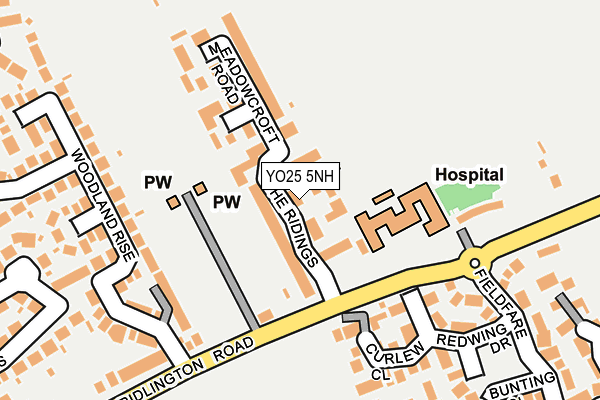 YO25 5NH map - OS OpenMap – Local (Ordnance Survey)