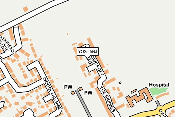 YO25 5NJ map - OS OpenMap – Local (Ordnance Survey)