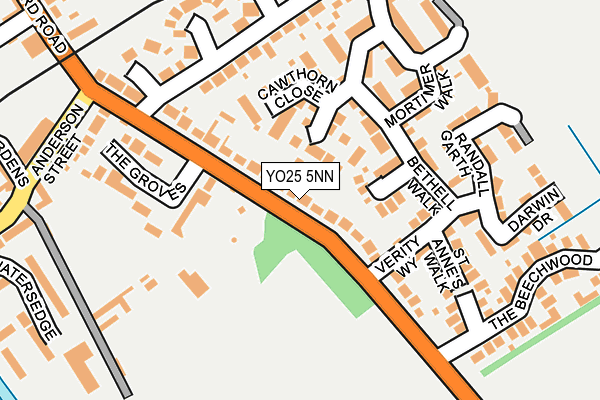 YO25 5NN map - OS OpenMap – Local (Ordnance Survey)
