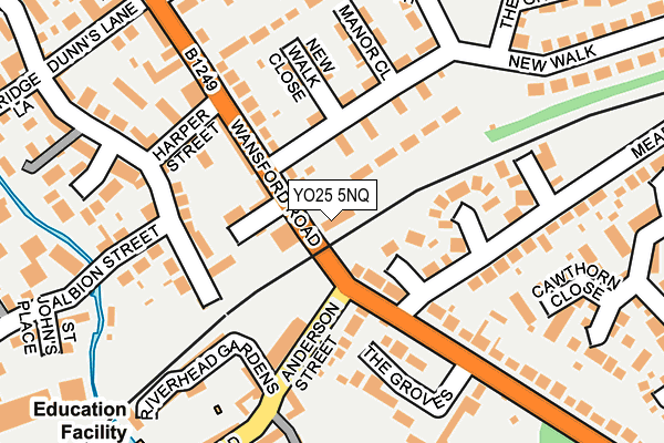 YO25 5NQ map - OS OpenMap – Local (Ordnance Survey)
