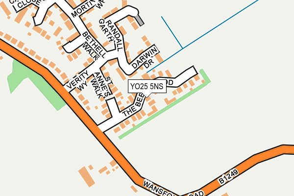 YO25 5NS map - OS OpenMap – Local (Ordnance Survey)