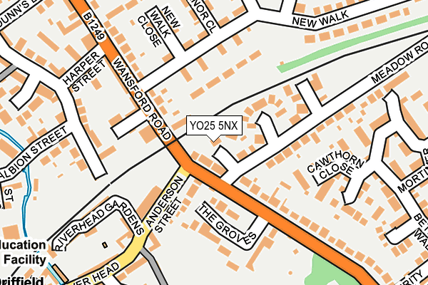 YO25 5NX map - OS OpenMap – Local (Ordnance Survey)
