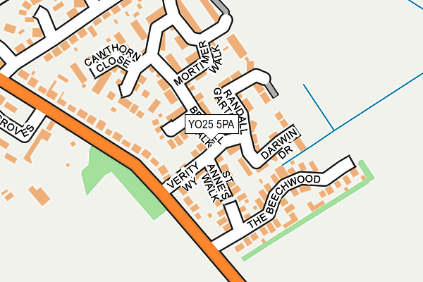 YO25 5PA map - OS OpenMap – Local (Ordnance Survey)