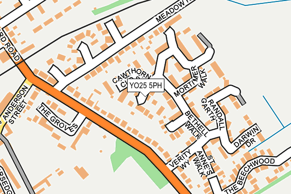 YO25 5PH map - OS OpenMap – Local (Ordnance Survey)