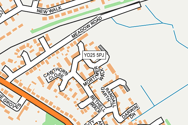 YO25 5PJ map - OS OpenMap – Local (Ordnance Survey)