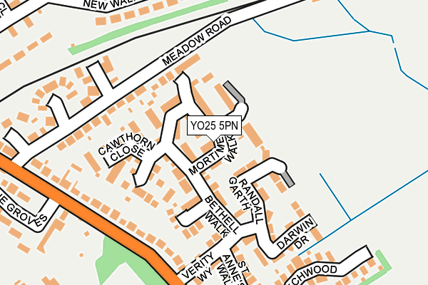 YO25 5PN map - OS OpenMap – Local (Ordnance Survey)