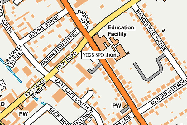 YO25 5PQ map - OS OpenMap – Local (Ordnance Survey)