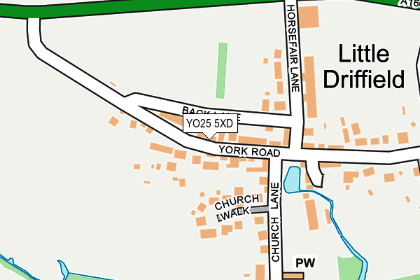 YO25 5XD map - OS OpenMap – Local (Ordnance Survey)