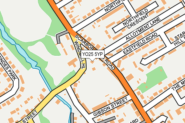 YO25 5YP map - OS OpenMap – Local (Ordnance Survey)