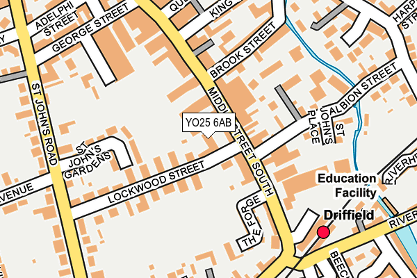 YO25 6AB map - OS OpenMap – Local (Ordnance Survey)