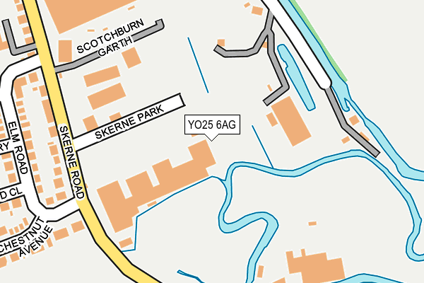 YO25 6AG map - OS OpenMap – Local (Ordnance Survey)