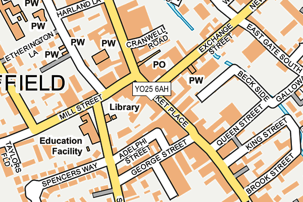 YO25 6AH map - OS OpenMap – Local (Ordnance Survey)
