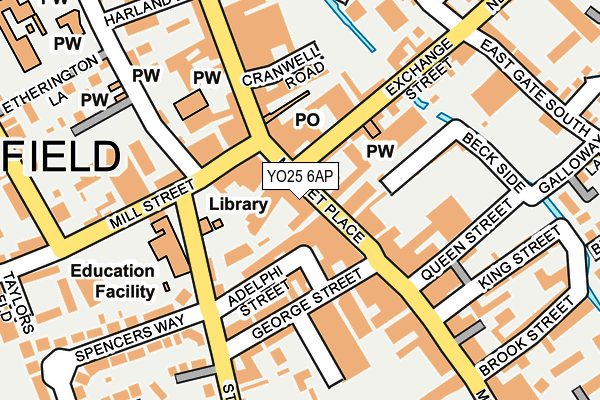 YO25 6AP map - OS OpenMap – Local (Ordnance Survey)